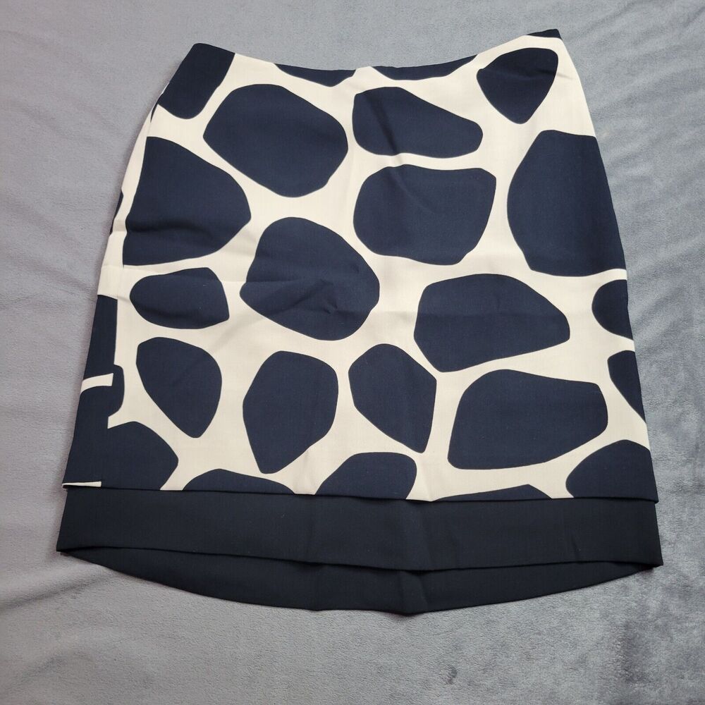 Sandro Womens Size 8 A Line Skirt Black White Layered‎ Above Knee Zipper Button